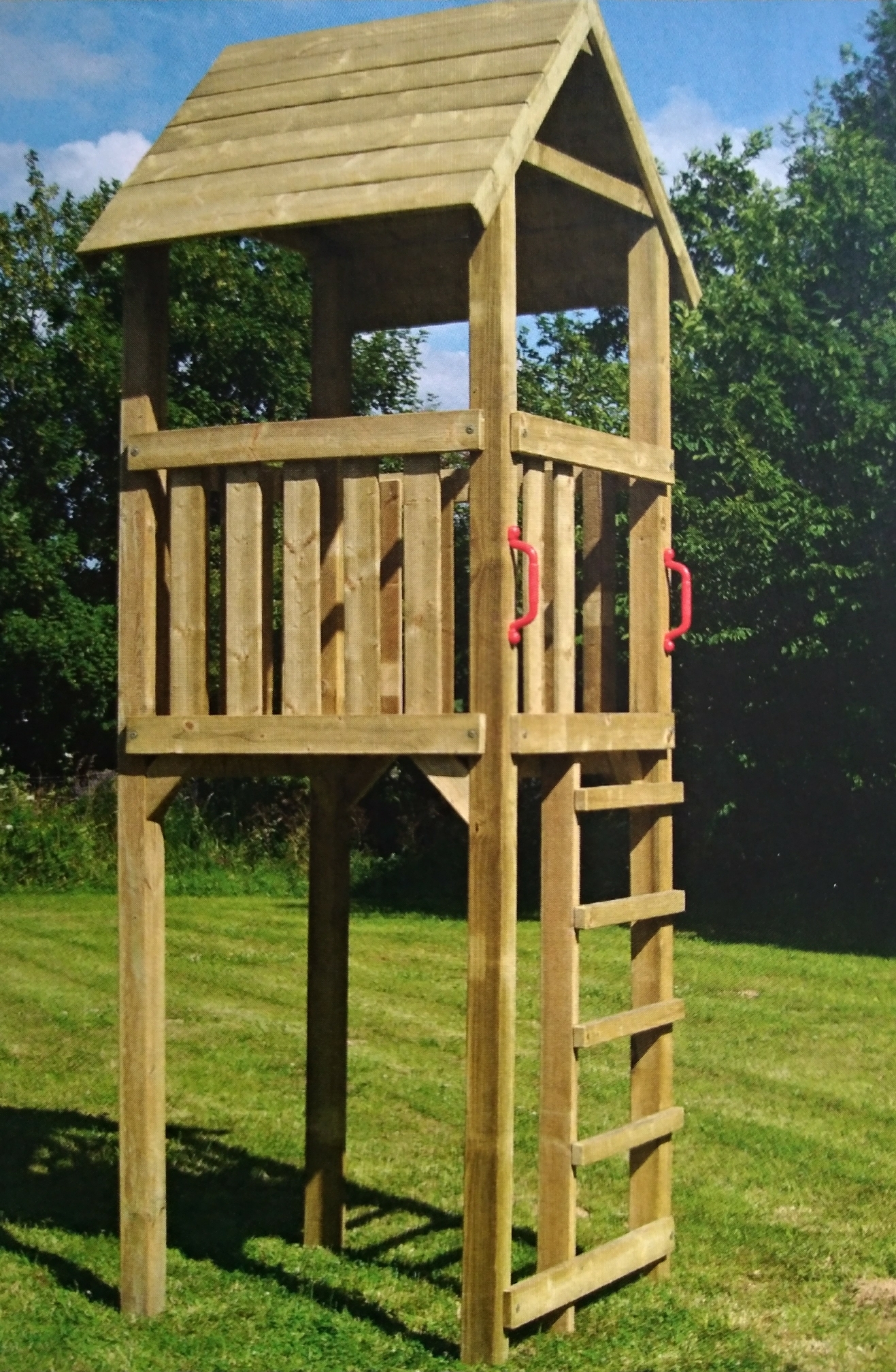 Spielturm Wapity Kinderspielgeräte Holz im Garten